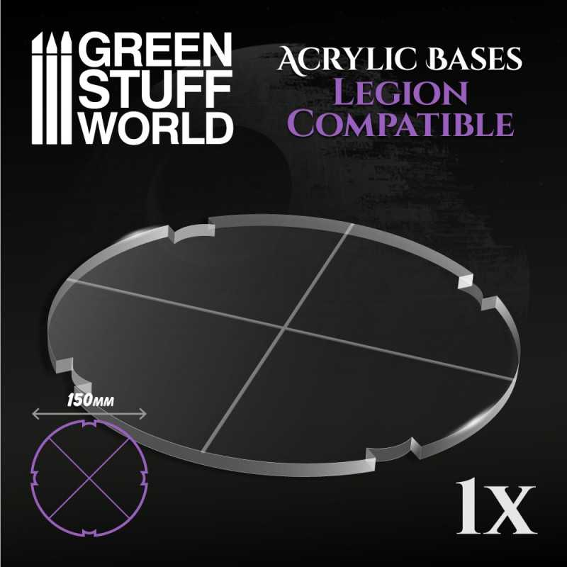 Green Stuff : Socles Transparents 150mm │ Star Wars LEGION (1pcs)