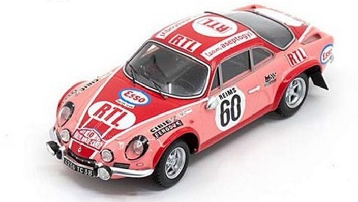 Spark : ALPINE A110 1800│N°60 Rallye Monte Carlo 1972 -P. Moss-Carlsson - E. Crellin