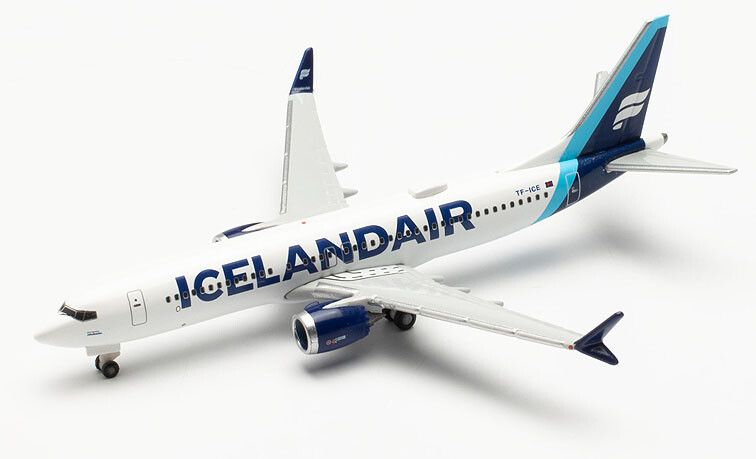 Herpa : Boeing 737 Max 8 Icelandair (cyan tail stripe) Jökulsárlón