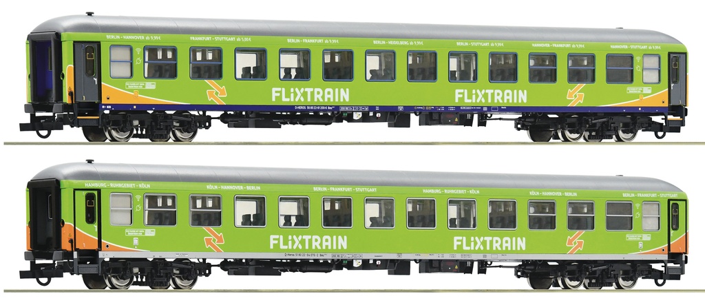 Roco : Voiture Flixtrain 2 pcs