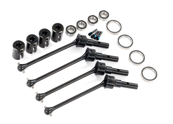 Traxxas : Driveshafts, steel constant-velocity (assembled), front or rear