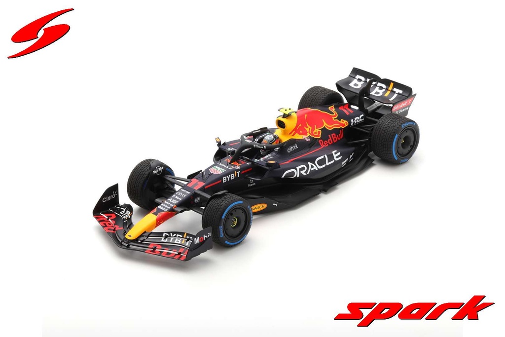 Spark Model : Oracle RedBull Racing RB18 No.11 Oracle Red Bull Racing Winner Monaco GP 2022 Sergio Pérez With Acrylic Cover