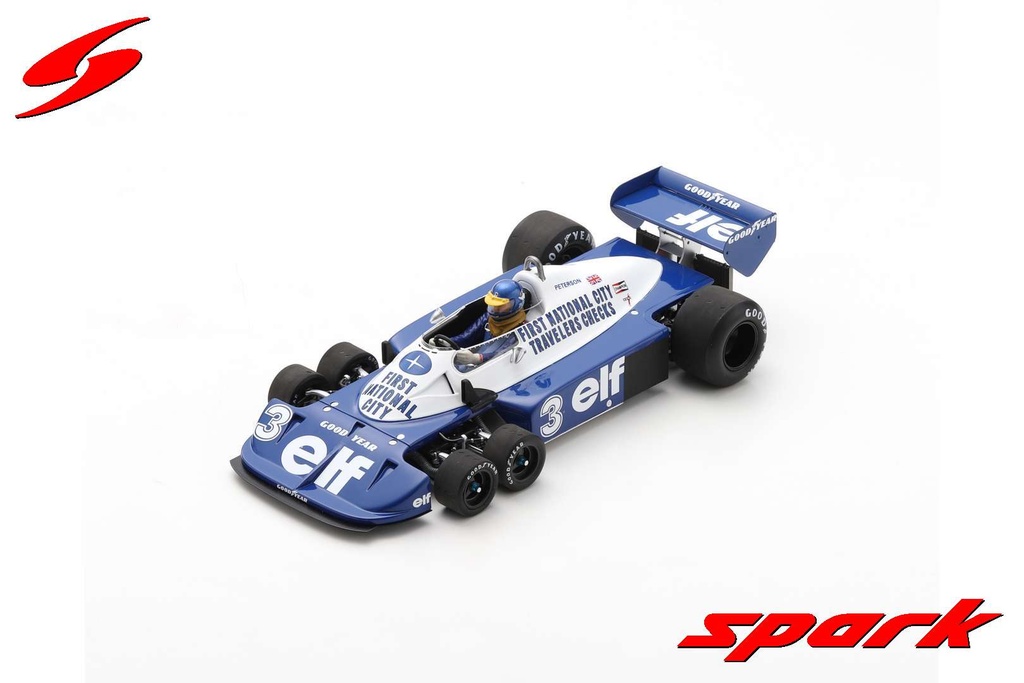 Spark Model : Tyrrell P34 No.3 German GP 1977 Ronnie Peterson With Acrylic Cover