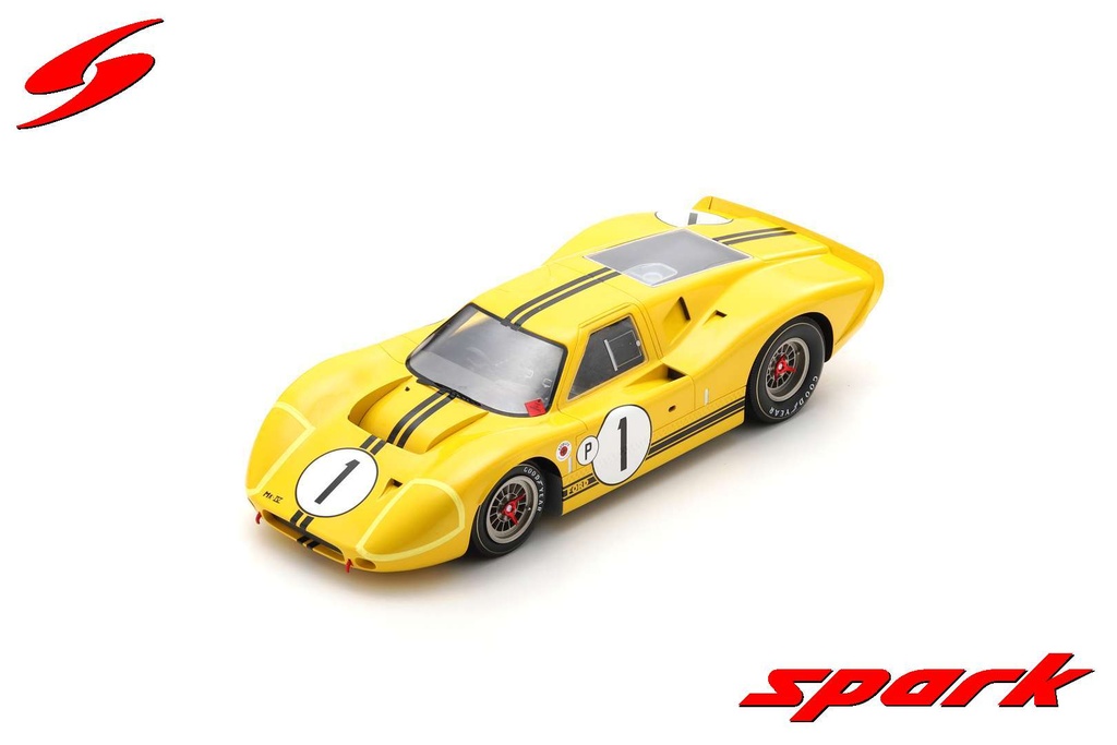 Spark Model : Ford GT40 Mk IV No.1 Winner Sebring 12H 1967 M. Andretti - B. McLaren With Acrylic Cover