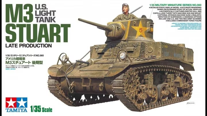 Tamiya : U.S. Light Tank M3 Stuart │ Late Production