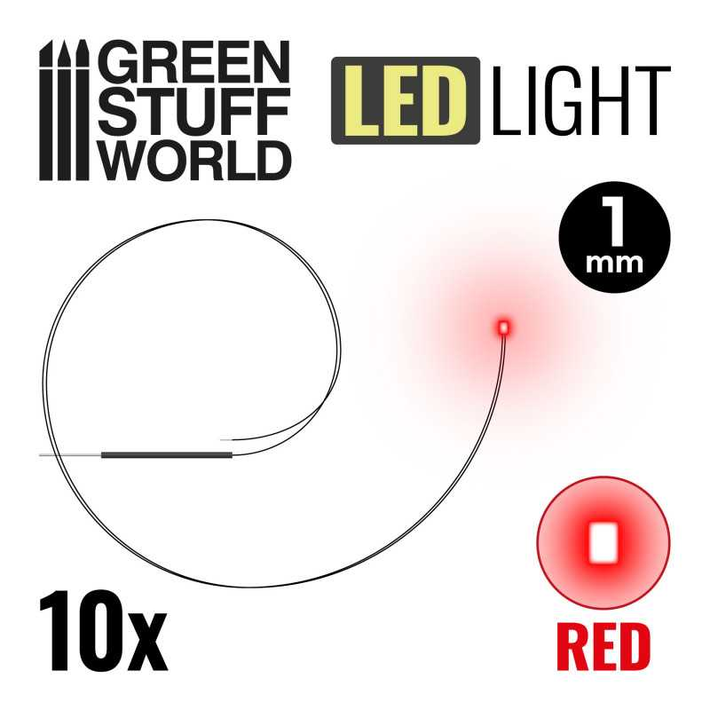 Green Stuff : Leds 1mm - Rouge (10pcs)