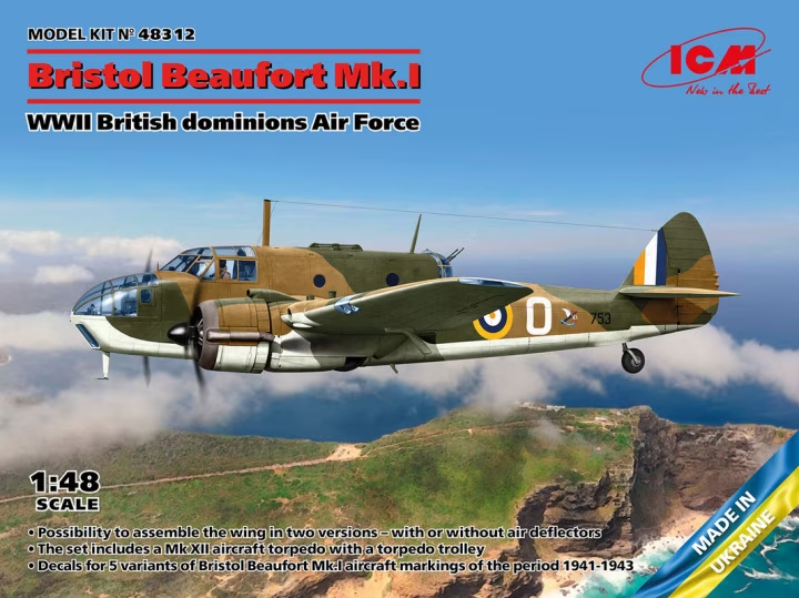 ICM : Bristol Beaufort Mk.I  │ WWII British dominions Air Force