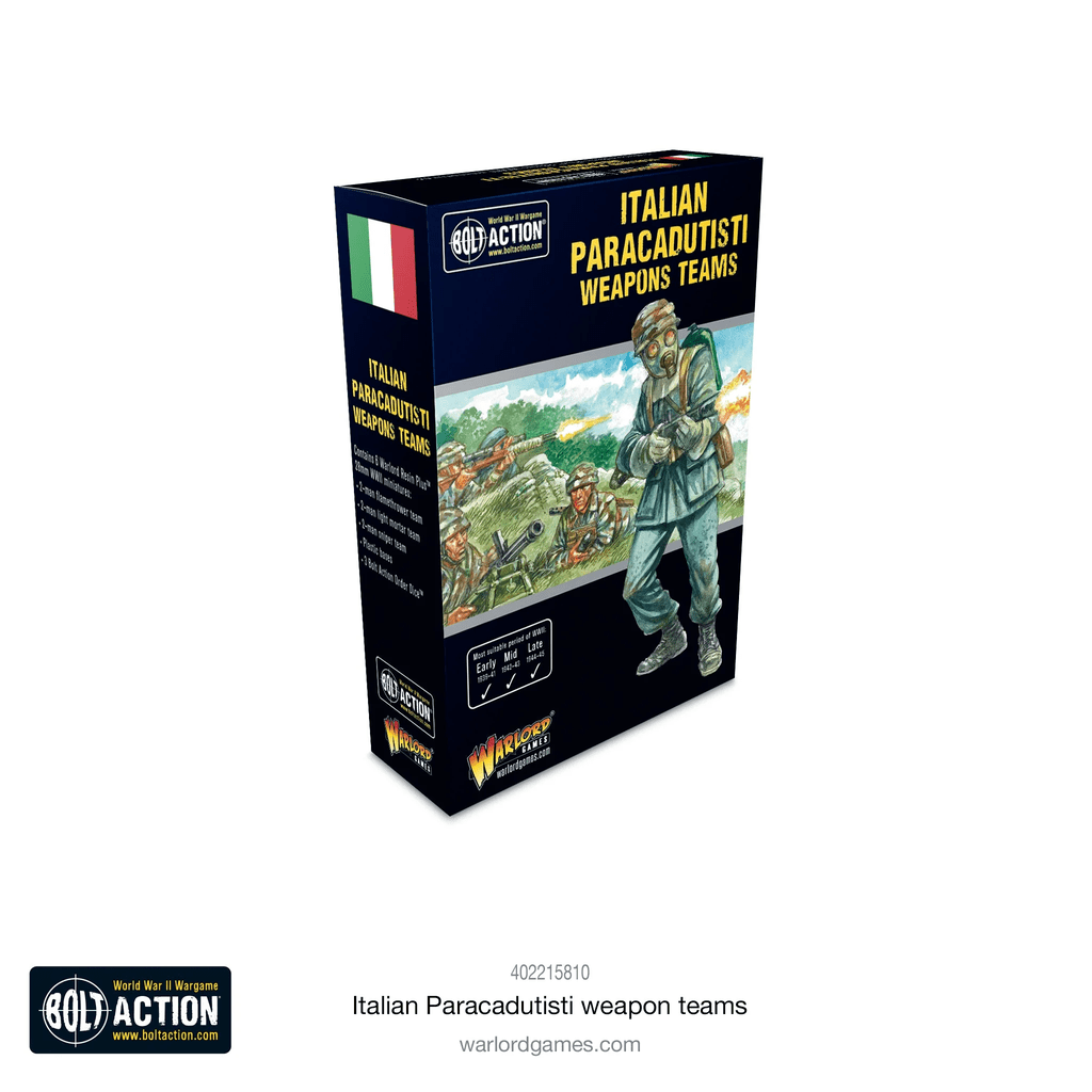 Bolt Action : Italian Paracadutisti Weapons Team│ Early - Mid - Late