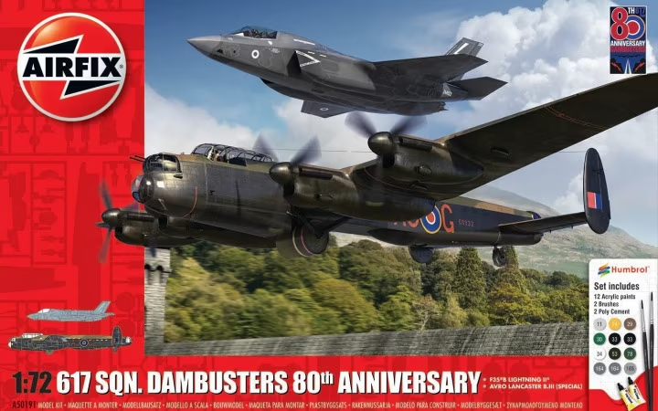 Airfix : Lockheed F-35B Lightning II & Avro Lancaster B Mk.III (special) 617 Sqn. Dambusters 80th Anniversary