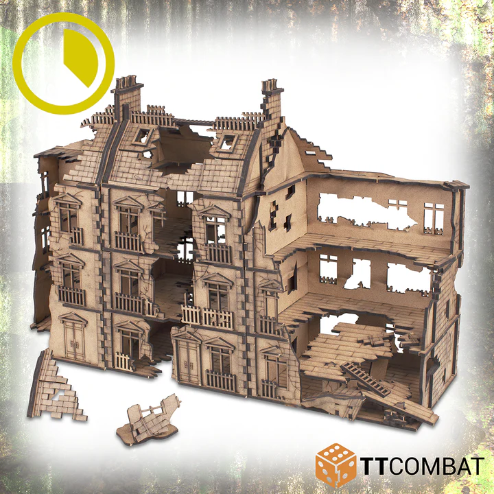 TTCombat : City Corner and Delapedated rowhouse Destroyed