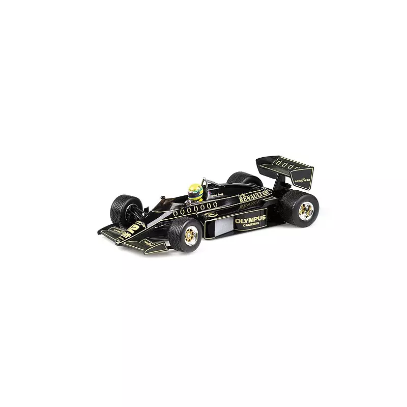 Minichamps : Lotus Renault 97T with rain tyres 12 F1 Grand Prix du Portugal 1985 Ayrton Senna