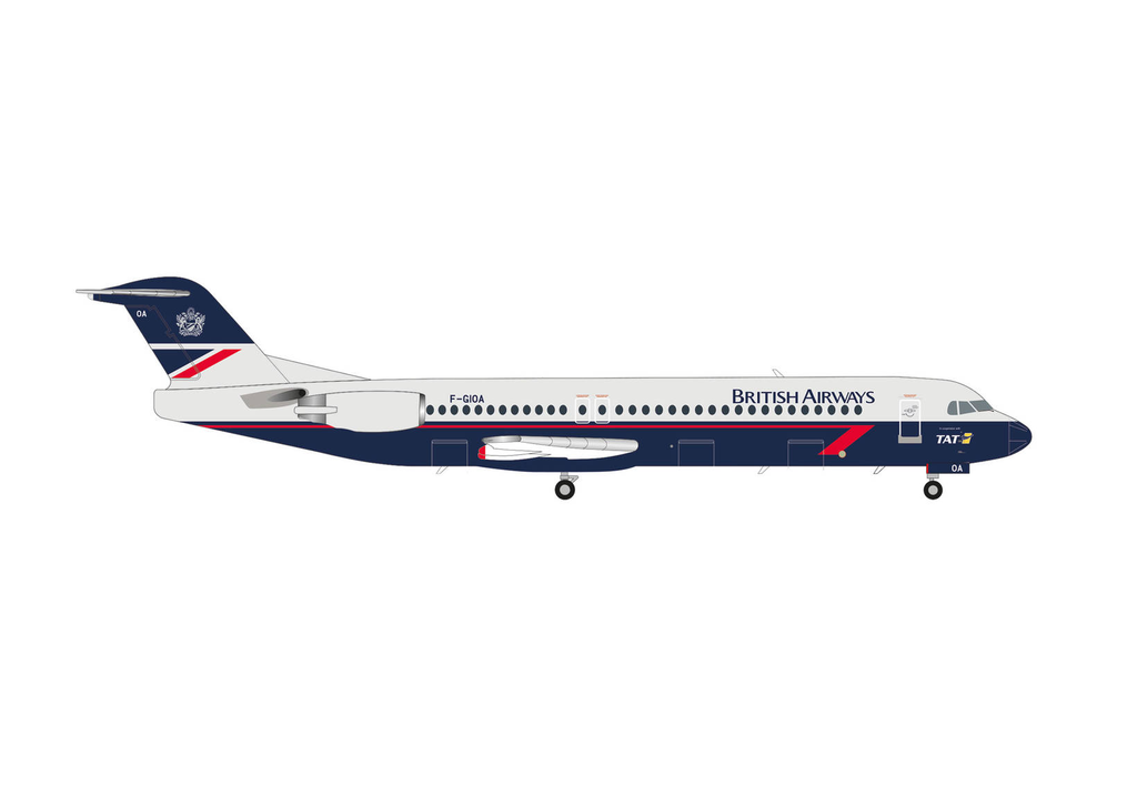 Herpa : British Airways (TAT) Fokker 100 – F-GIOA