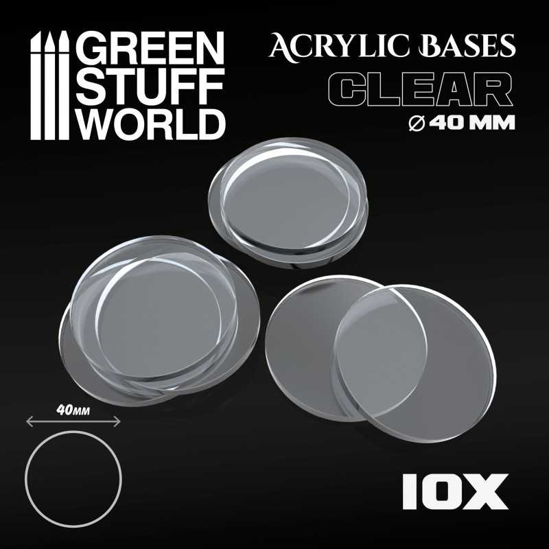 Green Stuff : Socles Acryliques Transparent 40mm