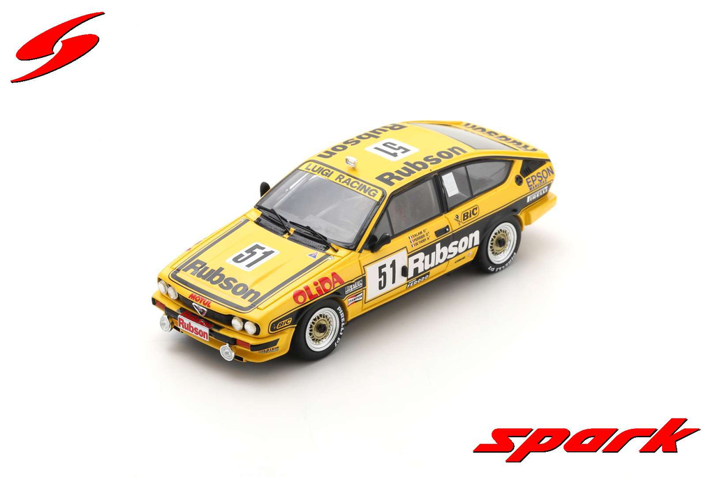 Spark : Alfa Romeo Alfetta GTV6 │ No.51 Luigi Racing 24h Spa 1984 B. Salam - T. perrier - P. De Thoisy