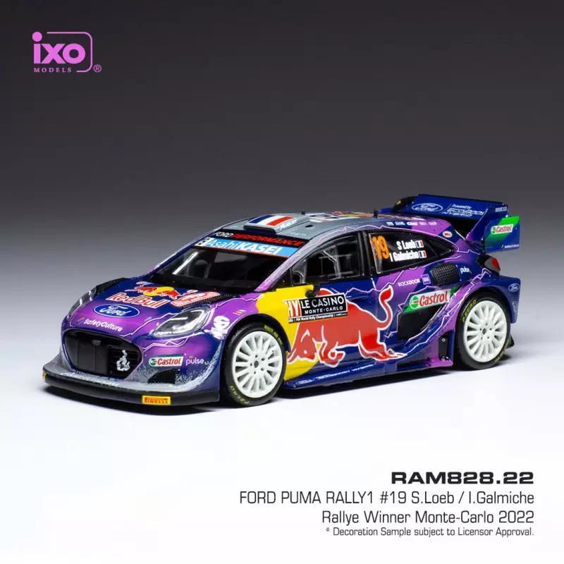 Ixomodels : Ford Puma Rally1 19 Loeb - Galmiche Winner Rallye Monte Carlo 2022