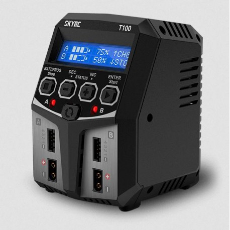 Chargeur T100 Duo AC (LiPo 2-4s up to 5A - 2x50w)