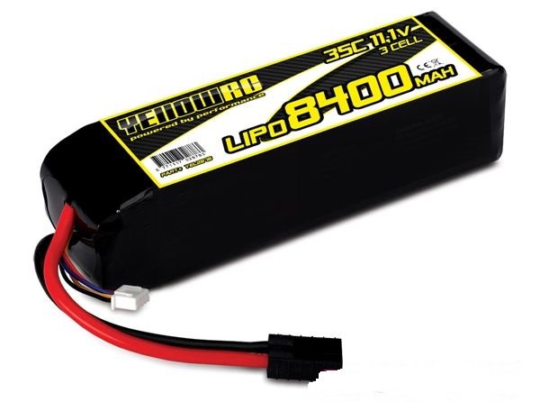 Yellow RC Pack Lipo 11.1V (3S) - 8400Mah 35C (TRX-Plug)