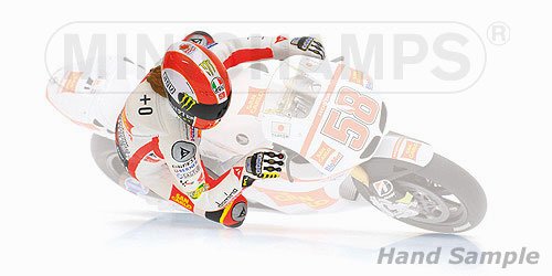 FIGURINE MARCO SIMONCELLI HANGING OFF MOTOGP 