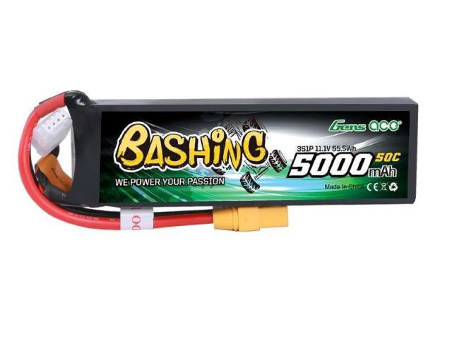 Gens Ace BASHING Pack Lipo 11.1V (3S) - 5000Mah 60C (XT90-Plug)