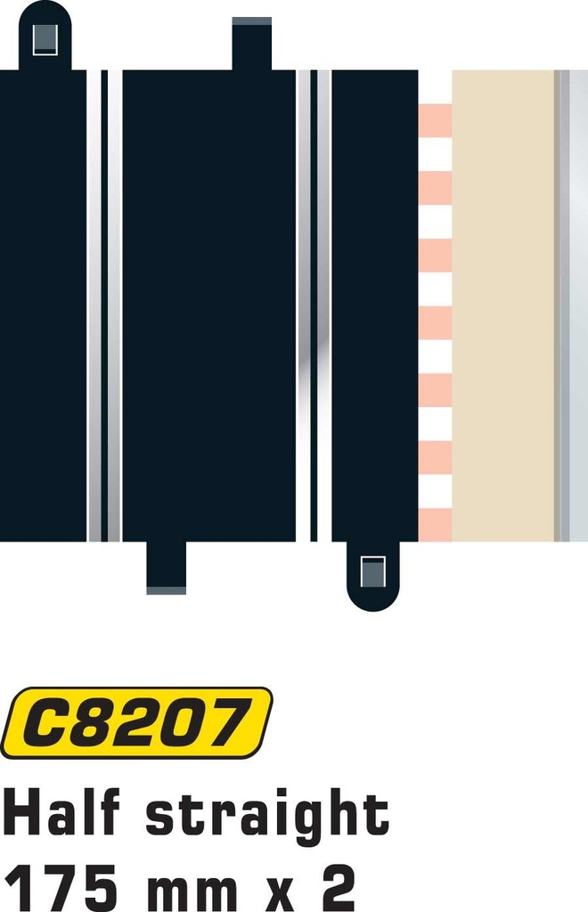 Scalextric : 1/2 Rail Droit 175mm