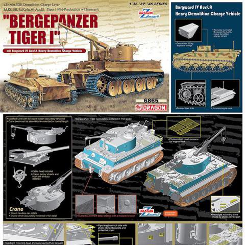 Dragon : Bergepanzer Tiger I Demolition Charge Layer mit Borgward IV Ausf.A Heavy Demolition Charge Vehicle │ s.Pz.Abt.508