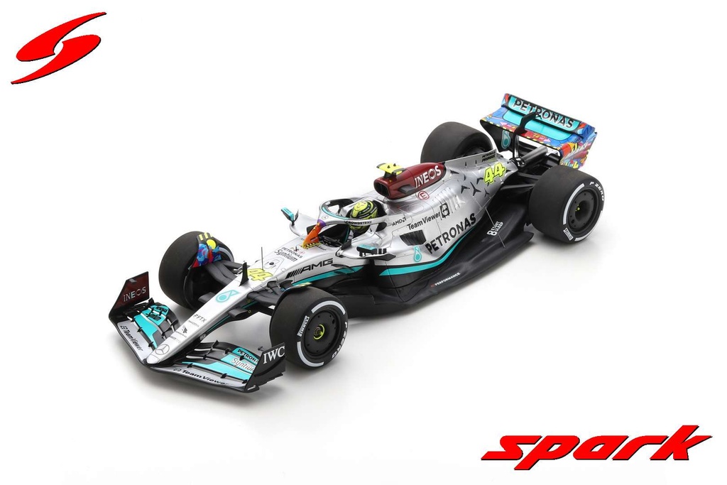 Spark Model : Mercedes-AMG Petronas F1 W13 E Performance No.44 Mercedes-AMG Petronas F1 Team Miami GP 2022 Lewis Hamilton With Acrylic Cover