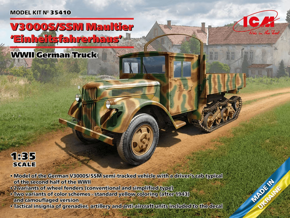 ICM : V3000S/SSM Maultier 'Einheitsfahrerhaus'│ WWII German Truck