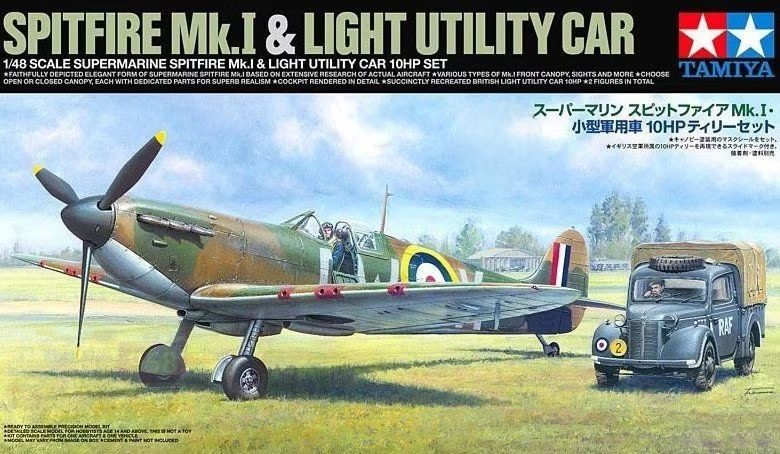 Tamiya : Supermarine Spitfire Mk.I & Light Utility Car 10HP Tilly Set