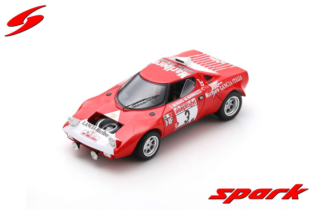 Spark model : LANCIA STRATOS HF NO.3 TOUR DE CORSE 1972 S. MUNARI - M. MANNUCCI