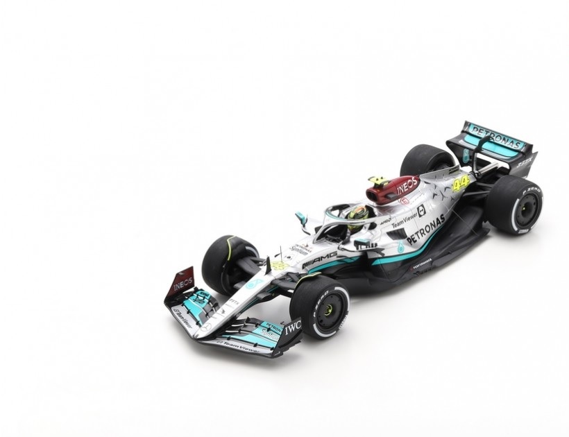 Spark Model : Mercedes-AMG Petronas F1 W13 E Performance No.44 Mercedes-AMG Petronas F1 Team 2nd French GP 2022 Lewis Hamilton 300th GP With Acrylic Cover