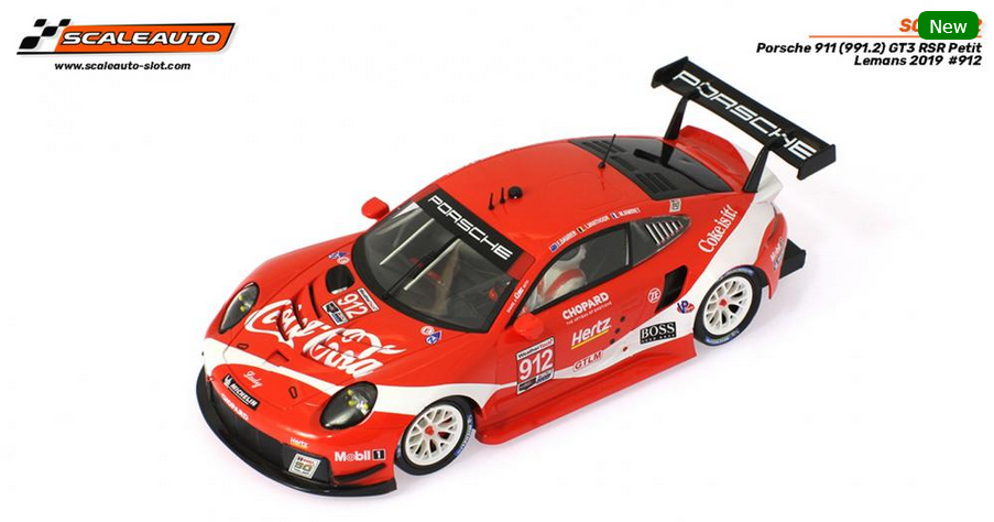 Scaleauto : Porsche 911 (991.2) GT3 RSR Petit Lemans 2019 #912 Coca-Cola