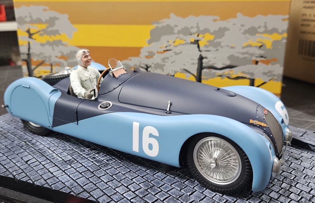 Le Mans Miniatures : Bugatti T57S 45 Grand Prix ACF Monthléry 1937 #16 Jean-Pierre Wimille