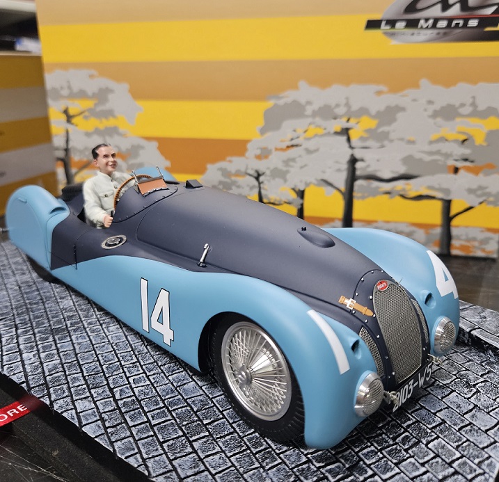 Le Mans Miniatures : Bugatti T57S 45 Grand Prix ACF Monthléry 1937 #14 Jean Bugatti