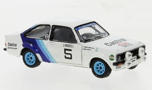 Brekina : Ford Escort RS 1800 #5 - Rallye Monte-Carlo 1979 │ Blanche Bleu