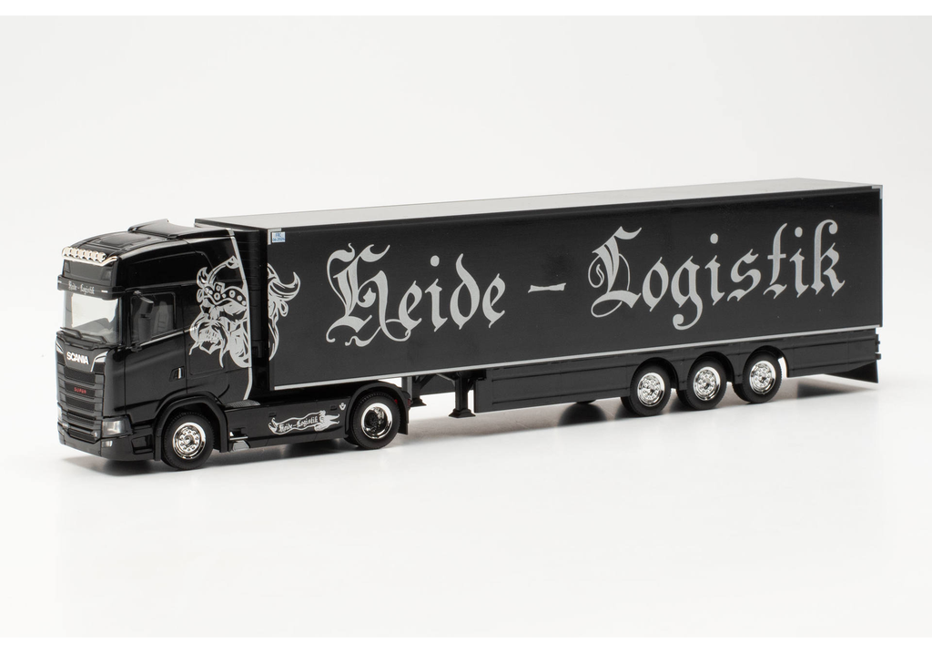 Herpa : Scania CS 20 HD refrigerated box semitrailer Heide Logistik (Lower Saxony/Kirchlinteln)