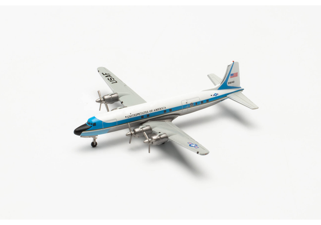 Herpa : U.S. Air Force Douglas VC-118A │ 1254th Air Transport (Special Missions) Wing, Andrews Air Base “Air Force One” – 53-3240