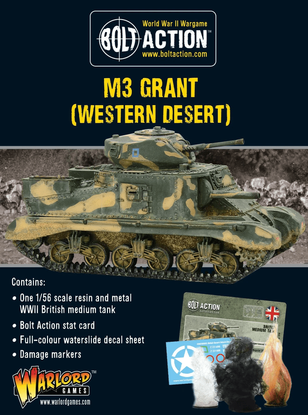 Bolt Action : M3 Grant Medium Tank │ Early - Mid - Late