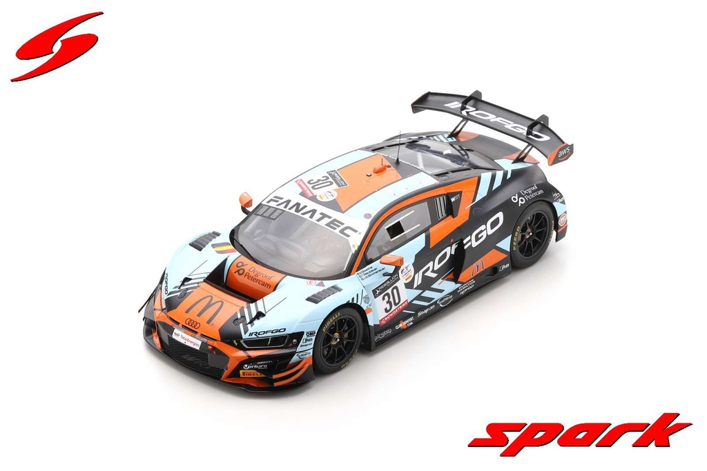 Spark Model : Audi R8 LMS GT3 Team WRT Winner Silver Cup 24h Spa 2022 J-B. SIMMENAUER - B. GOETHE - T. NEUBAUER