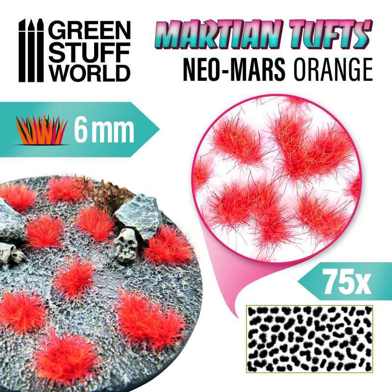 Green Stuff : Martian Tufts - Neo-Mars Orange │ 6mm [75pcs]