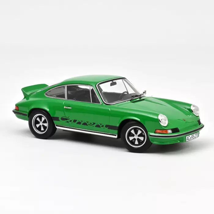 Norev : Porsche 911 RS 1973 Vert avec deco noire 1/18