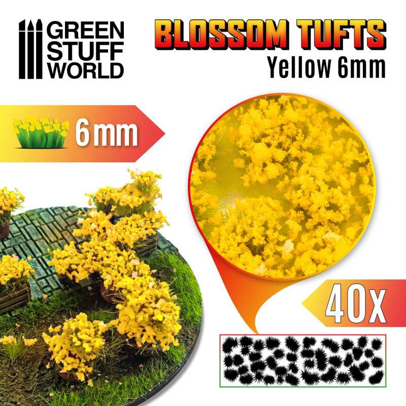 Green Stuff : Touffe de fleurs - Jaune │ 6mm