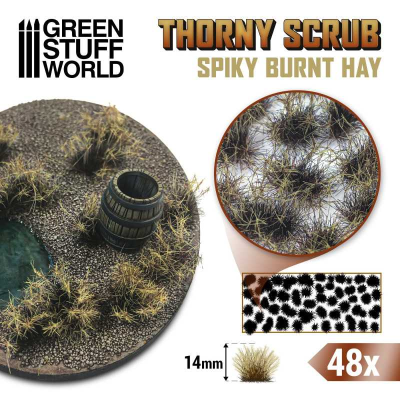 Green Stuff : Thorny Scrub - Spiky Burnt Hay │ 14mm [48pcs]