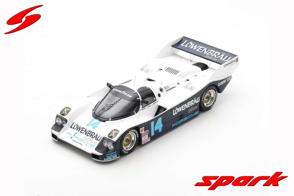 Spark : PORSCHE 962 C │ NO.14 WINNER 24H DAYTONA 1986 A. HOLBERT - D. BELL - A. UNSER JR. WITH ACRYLIC COVER