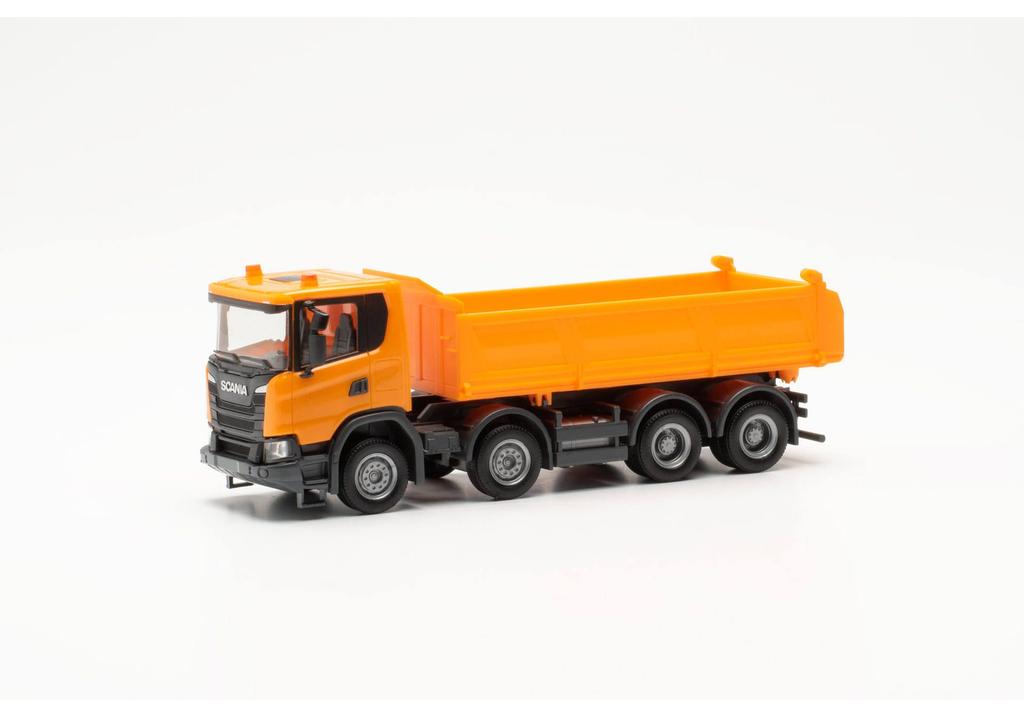 Herpa : Scania XT17 Meiler tombereau à trois voies│Orange