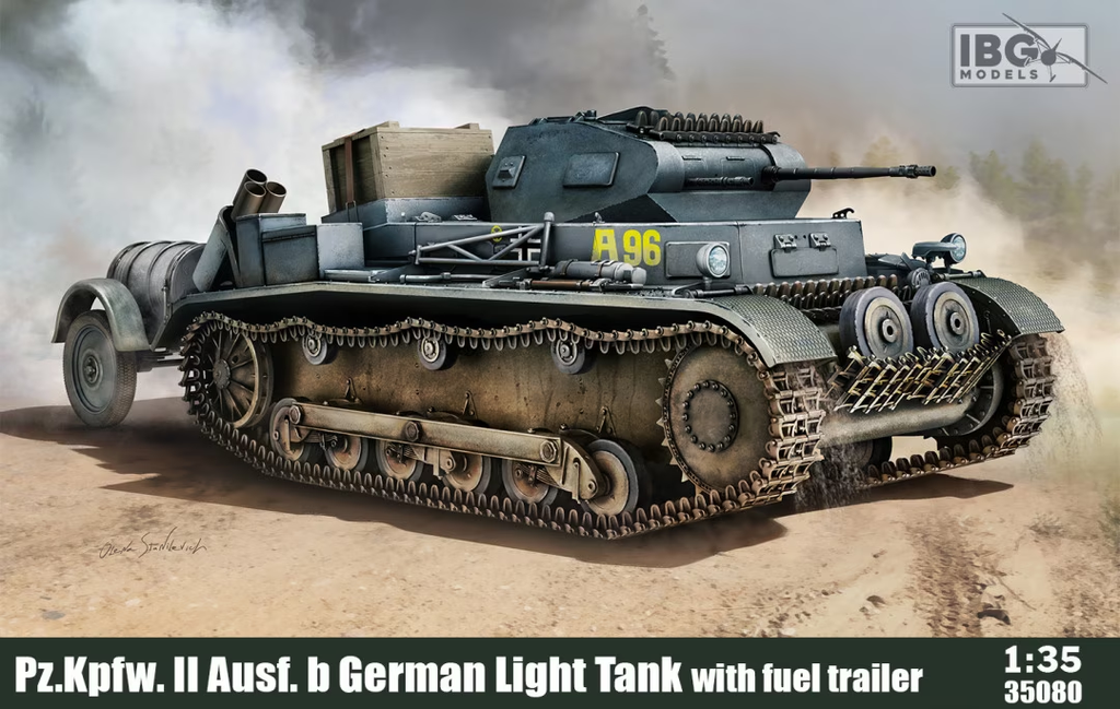 IBG : Pz.Kpfw. II Ausf.b German Light Tank with fuel trailer