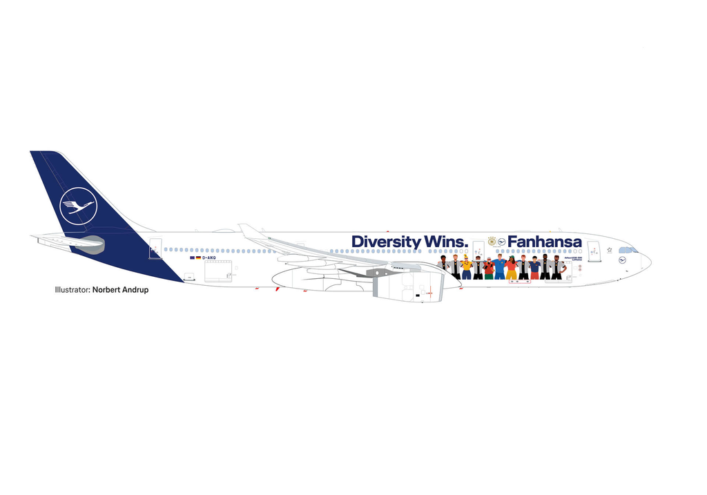 Herpa : Airbus A330-300│Fanhansa/Diversity Wins