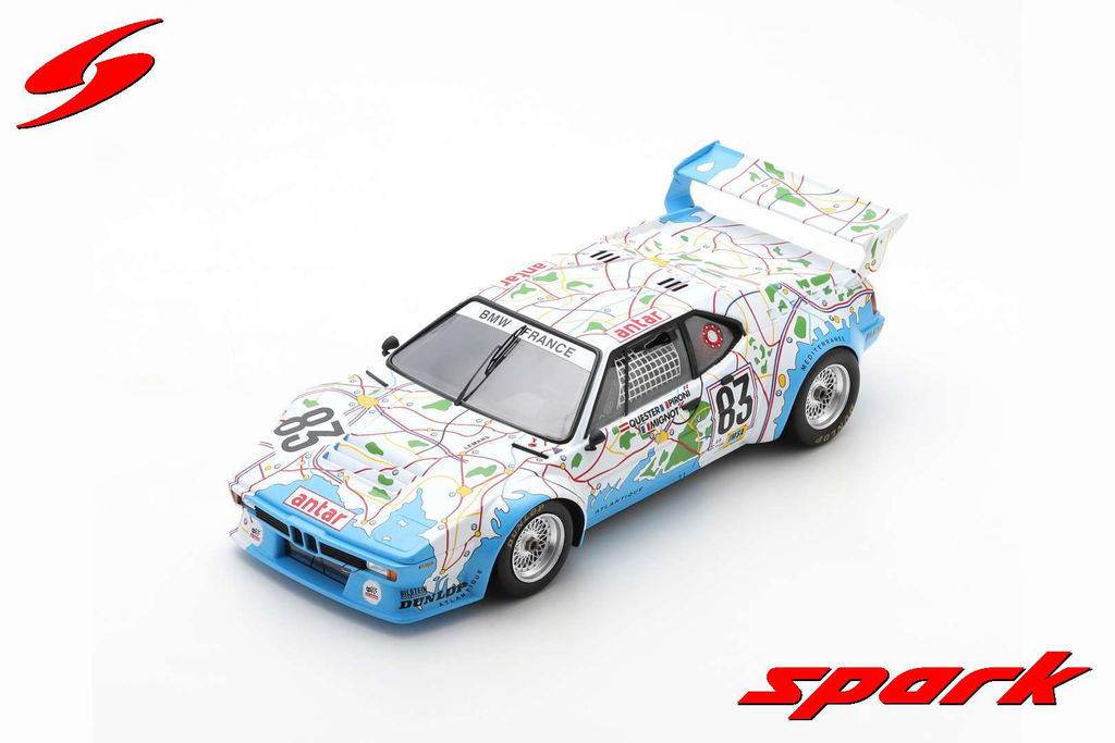 Spark : BMW M1 │ NO.83 24H LE MANS 1980 D. PIRONI - D. QUESTER - M. MIGNOT WITH ACRYLIC COVER