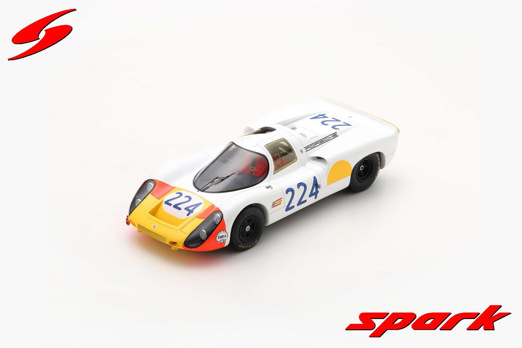 Spark : PORSCHE 907 │ NO.224 WINNER TARGA FLORIO 1968 V. ELFORD - U. MAGLIOLI WITH ACRYLIC COVER