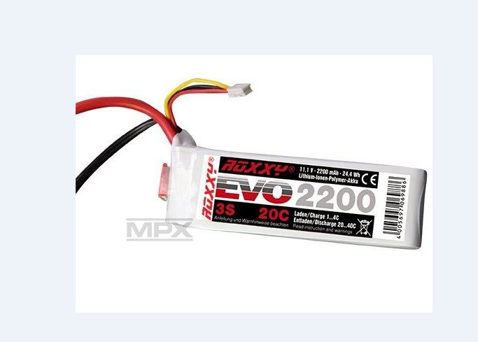 Roxxy Lipo 11.1V (3S) - 2200Mah 40C (MPX-Plug)