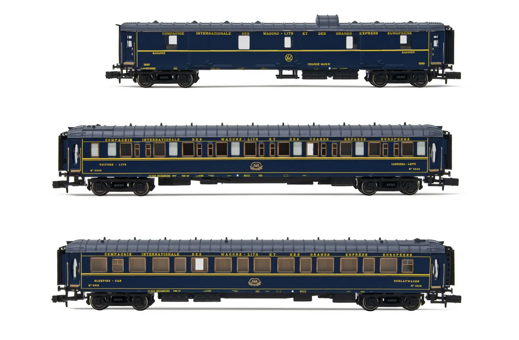 Arnold : 3 voitures «Train Bleu», composé de 1 fourgon et 2 voitures-lits Lx